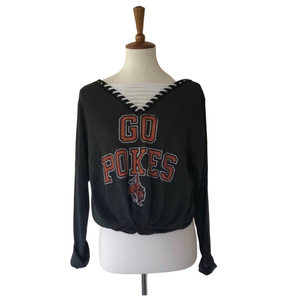 Oklahoma State Lace Up Shirt